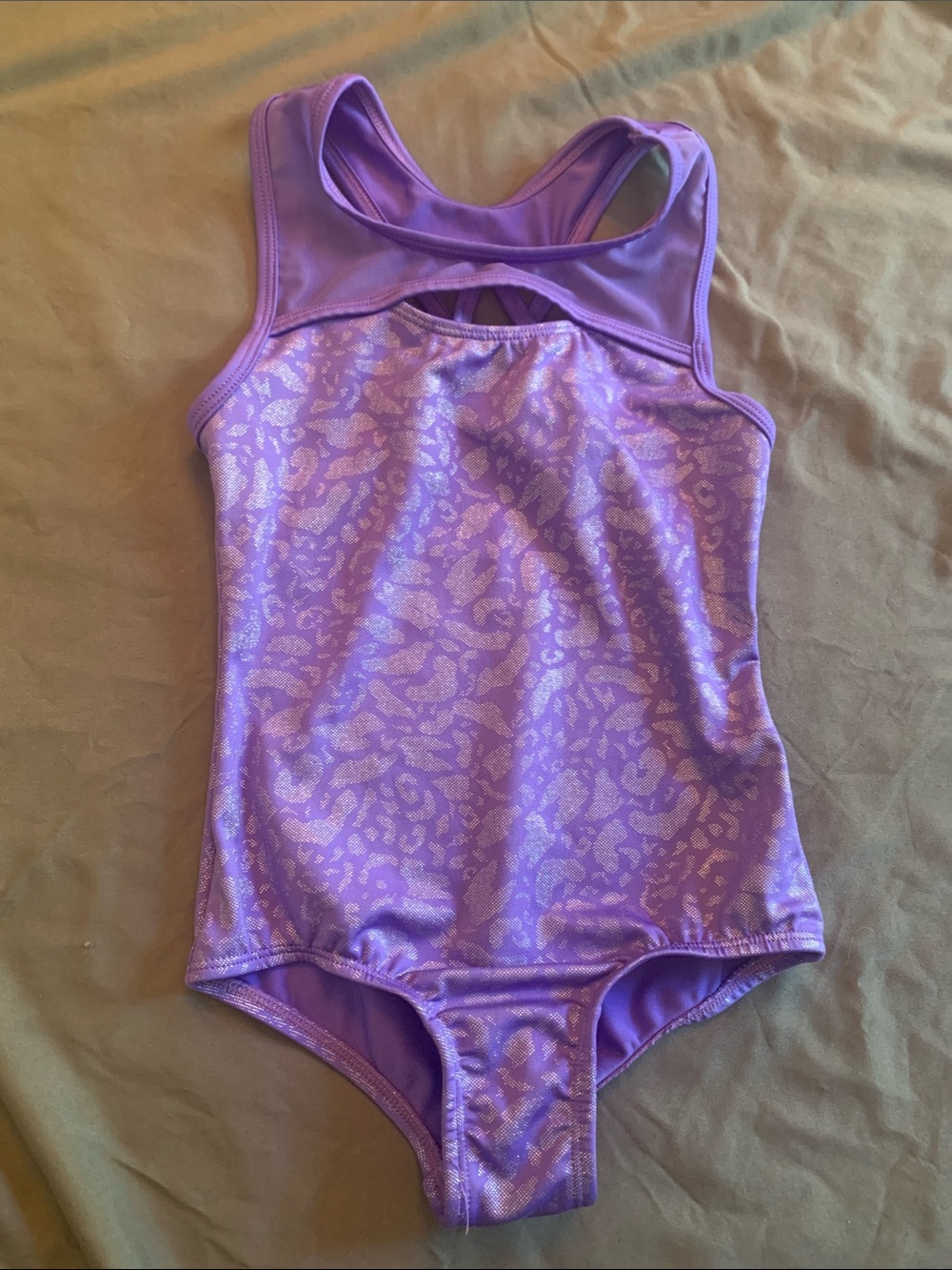 Girls Purple Shimmer One-piece leotard